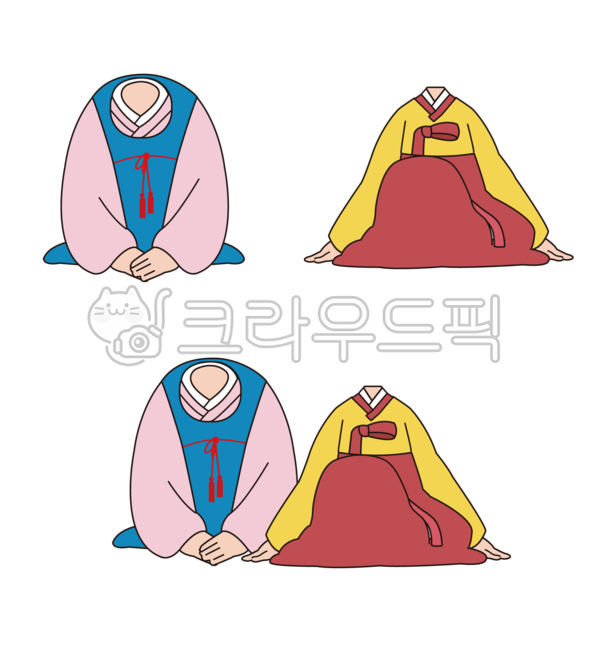 새해, 새배, 한복, 한복합성, 추석, 사진,이미지,일러스트,캘리그라피 - 세입자작가