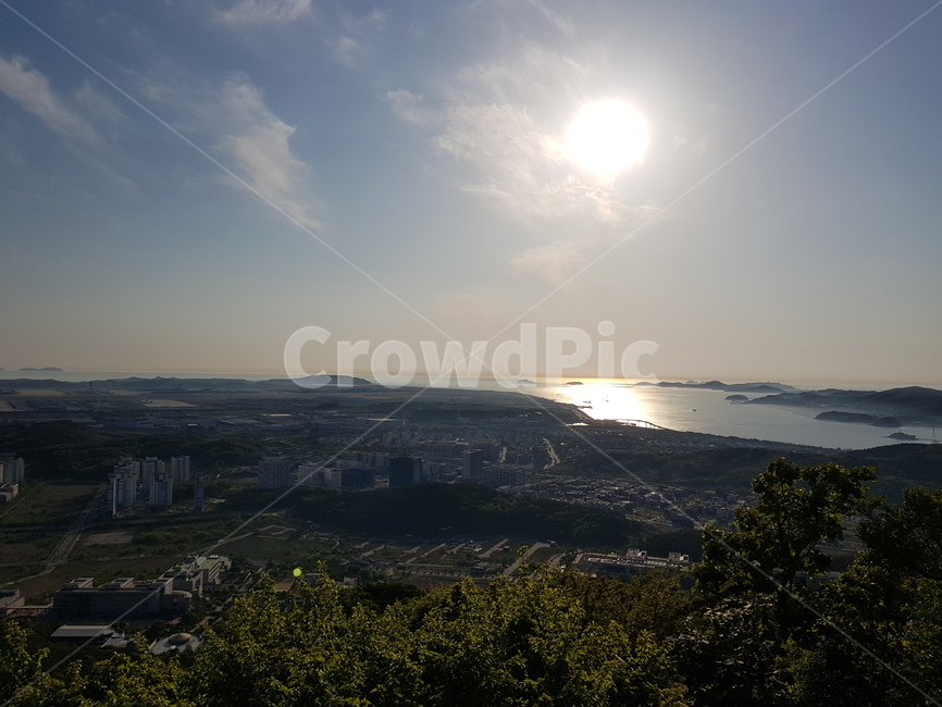조감도,aerialview,풍경,scenery,경치,nature,옥외,outdoors,자연,태양,하늘