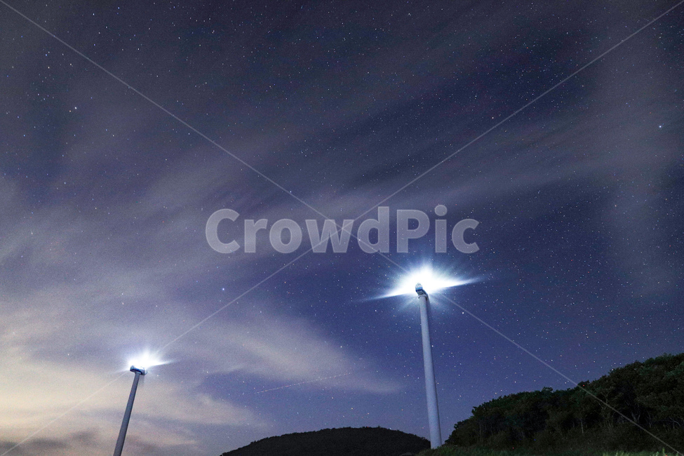 Yukbaekmajigi,Cheongoksan Mountain,windmill,wind power generator,summit,mountaintop,wind power plant