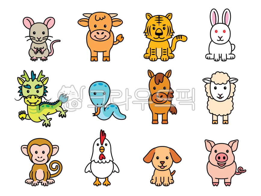 십이지신,동물,동물친구,자축인묘진사오미신유술해,캐릭터,동물캐릭터,십이지신캐릭터,사주,팔자,사주팔자,점,점괘,사주풀이,십이간지,12간지,띠,열두띠,해,년,신년,새해,동물모음,동물캐릭터모음,동물그림,십이지신그림,동물일러스트,궁합,전통,신년운세,운세,십이지신일러스트,농장,동물원,쥐,소,호랑이,토끼,용,드래곤,뱀,말,양,원숭이,닭,강아지,개,돼지,송아지,망아지,animal,멍멍이