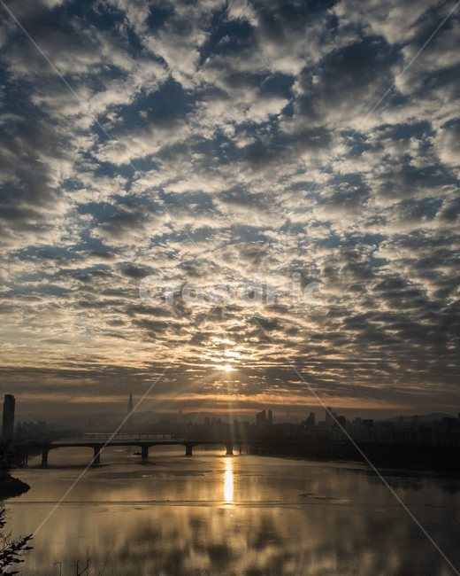 구름,cloud,한강,일몰,sunset