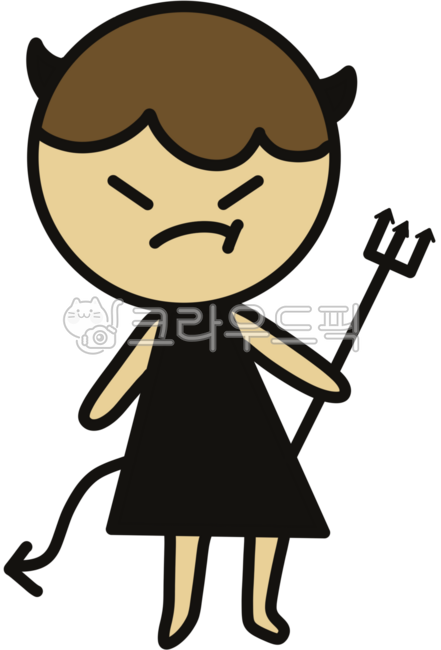 악마,devil,삐죽,꼬리,검은,black,삼지창