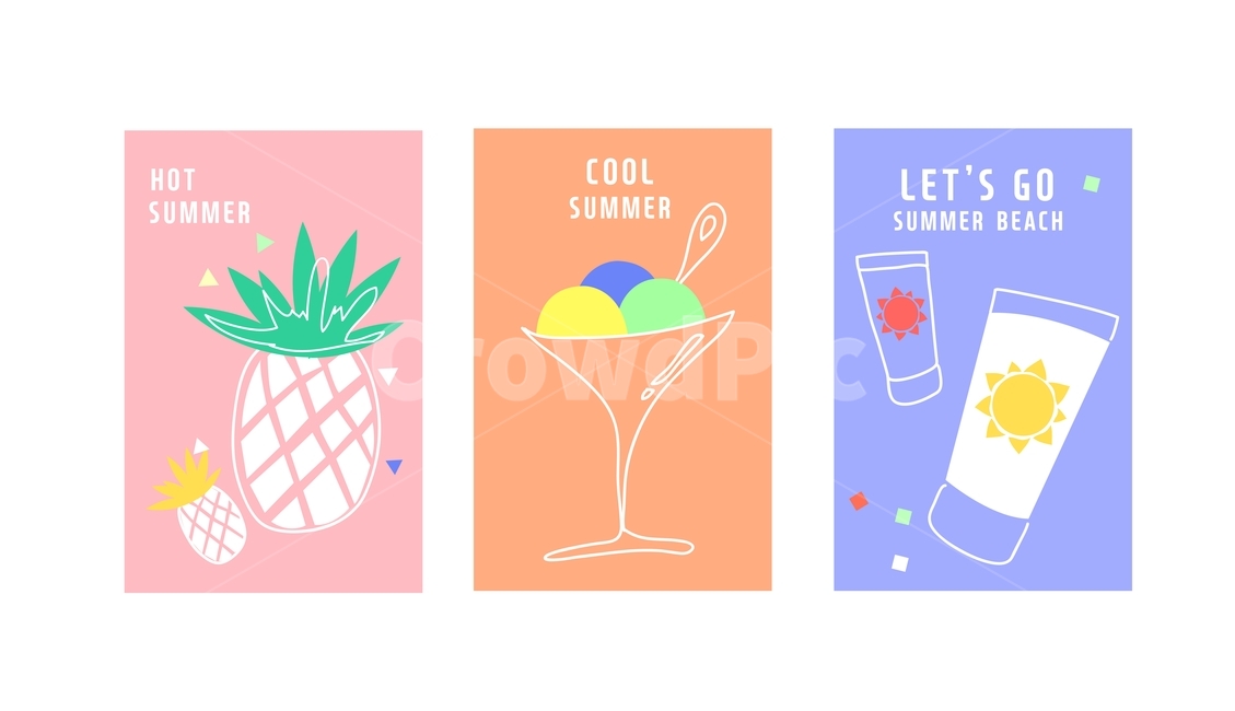 파인애플,아이스크림,선크림,과일,여름,배너,카드,이벤트,표지,여름,계절,summer,season,그래픽,일러스트레이션,graphic,illustration