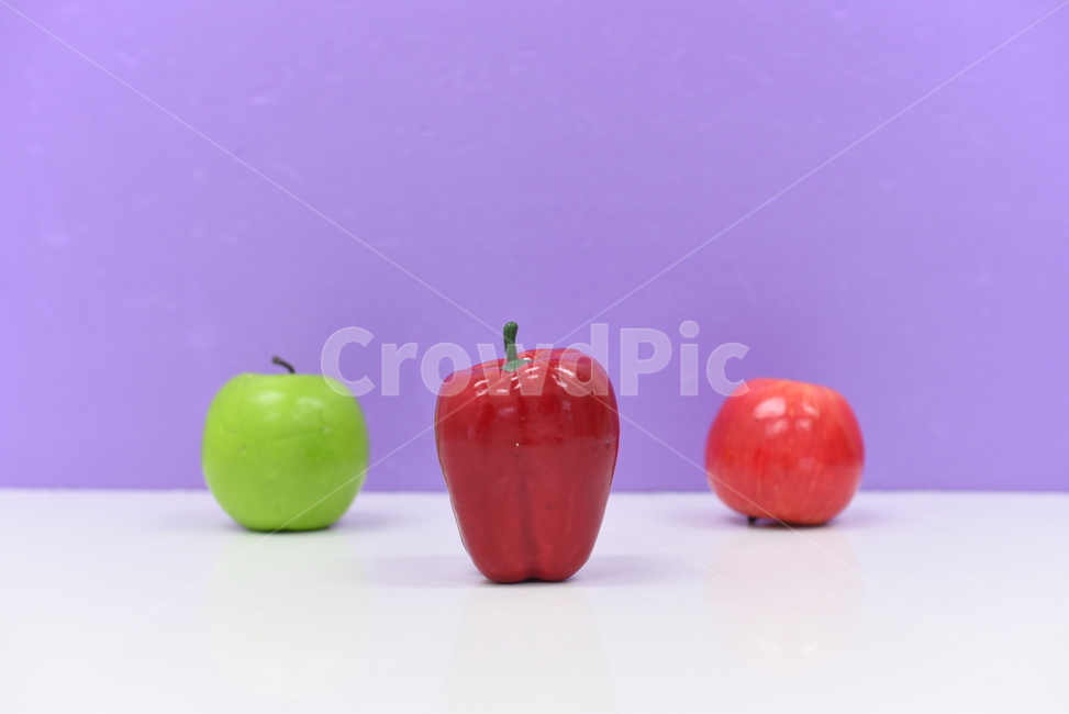 과일,과일모형,풋사과,피망,깔끔한