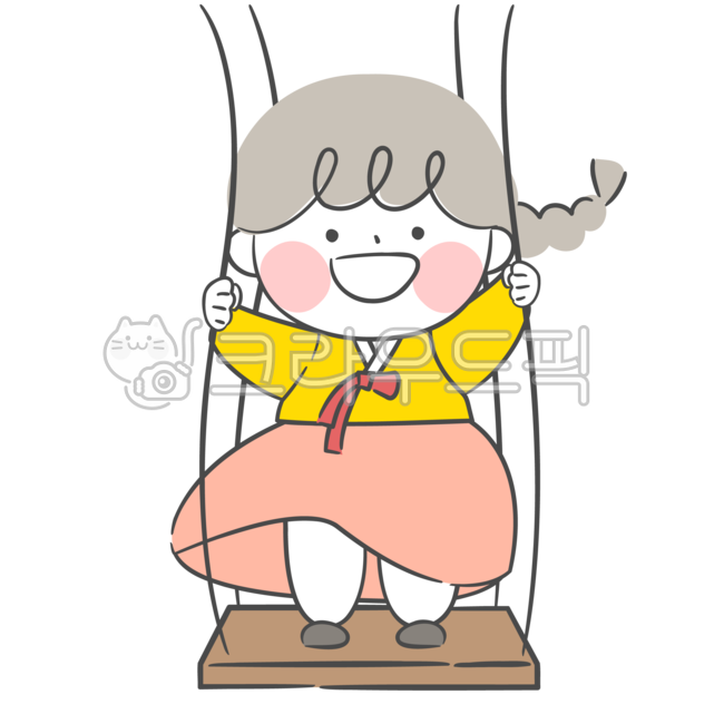 새해일러스트,한복일러스트,한복,명절,설날,추석,한가위,그네,그네타기,전통놀이,민속놀이,전통의상,한국,어린이,캐릭터,만화,일러스트,어린이일러스트,설,놀이