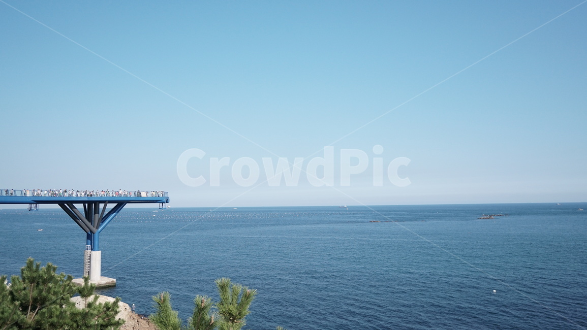 부산,청사포,스카이워크,바다,수평선,하늘,자연,풍경,nature,landscape,promontory,곶