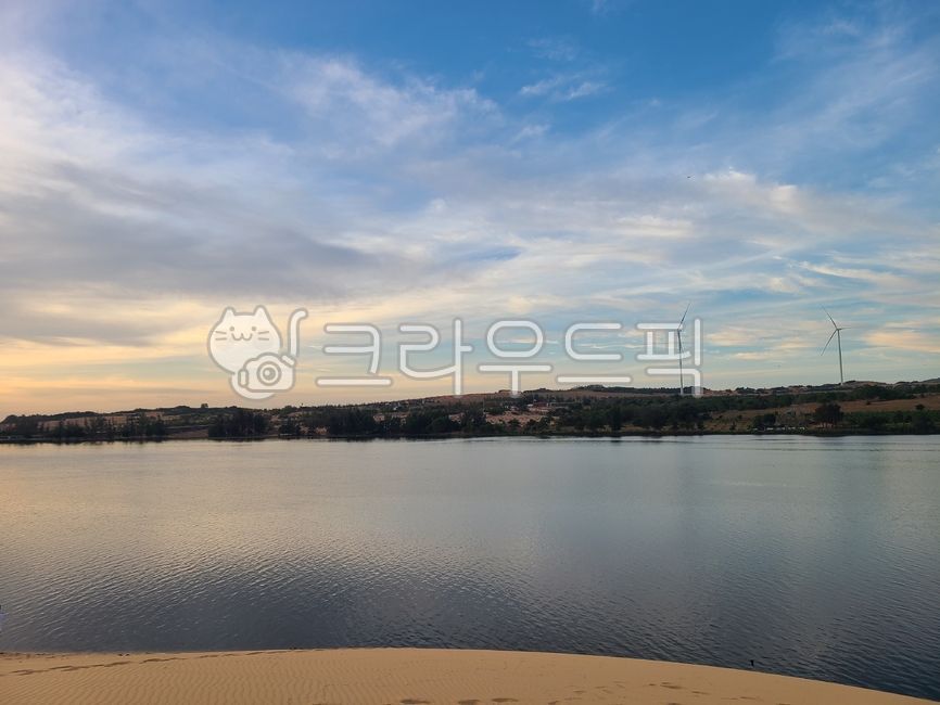 하늘,호수,구름,바다,강,자연,베트남