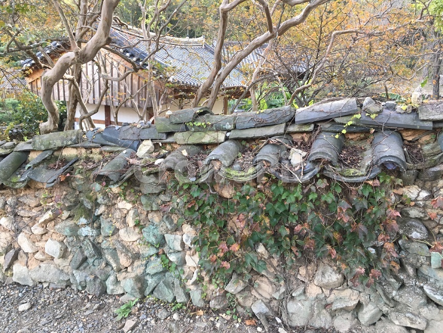 선암사,풍경,가을,낙엽,돌담장,담장,기와,산사,산지승원,절,사찰,불교,템플스테이,기도,유네스코,세계문화유산,돌담,맞배지붕,지붕,한국전통,한국문화,korean traditional,korean culture,건축물,건물외관,exterior,building,structure,architecture,construction