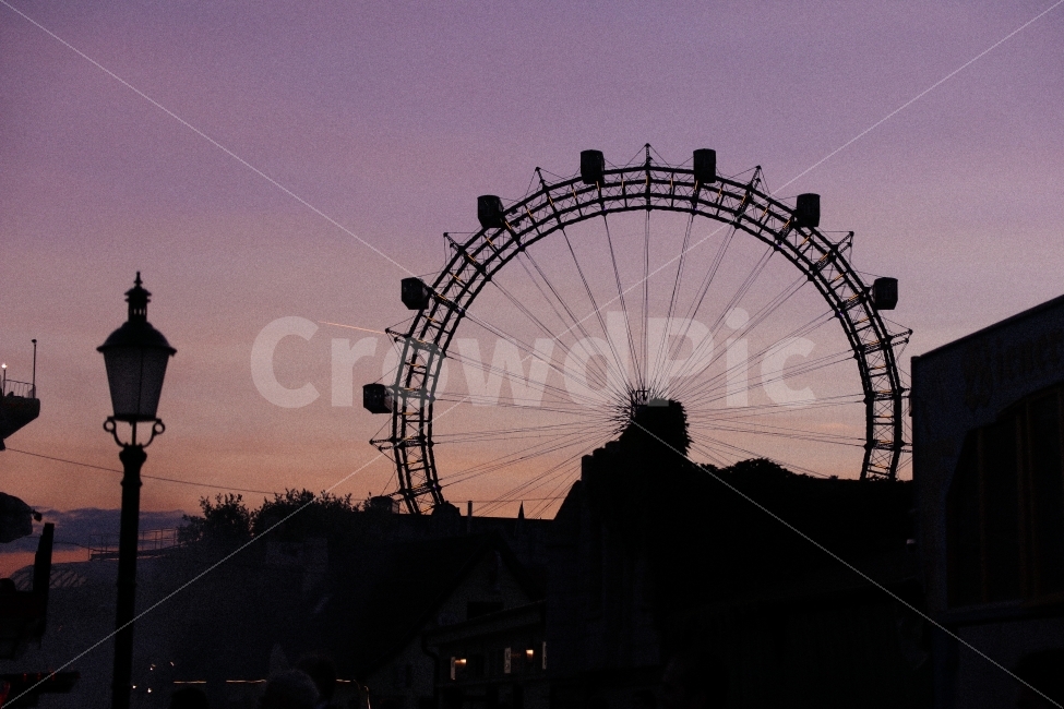 오스트리아,비엔나,프라터공원,놀이공원,일몰,석양,노을,Austria,Vienna,Praterpark,Sunset,감성사진,도시,풍경,city,landscape,해외,외국,세계,foreign,oversea,world,실루엣,그림자,silhouette,shadow,amusement park,놀이 공원