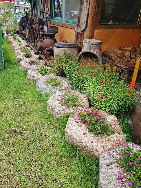찻집,정원,절구,마당조경,시골스러움,식물,자연,plants,nature
