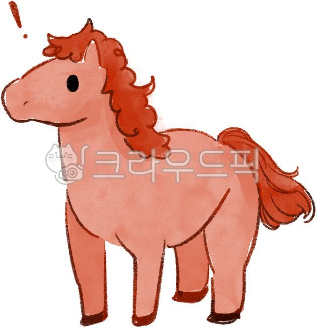 Red horse,horse,year of the red horse,year of the pig,year of the pig,animal,mammal,illustration,drawing,watercolor,cute,baby animal,foal,red foal,sd,red,horse