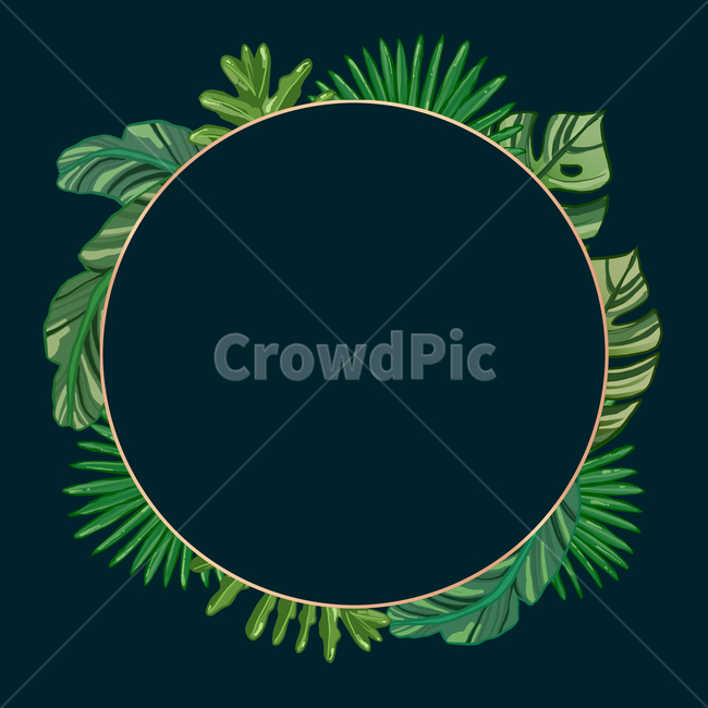 식물,열대식물,프레임,식물일러스트,타이틀프레임,타이틀,illustration,틀,graphic,nature,frame,title,초대장,청첩장,초록,브로슈어,잎사귀,잎,자연,보태니컬,botanical,카드,브로셔,금색,금테두리