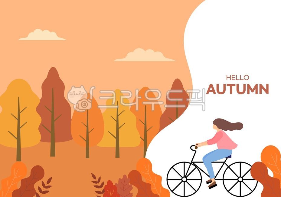 autumn vector,woman,bicycle,pattern,yellow,Orange,branch,fall image,red,Viking,cloud,Maple leaf,Field,fallen leaves,Autumn vector image,season,female,Maple,sky,nature,tree,leaf,girl,field,fall illustration,background,plant,illustration,autumn,poster,walk
