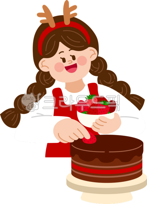 크리스마스,베이킹,초코케이크,딸기,루돌프머리띠,여자,사람,요리,빵만들기,베이킹클래스,파티,축하,생일,케이크,성탄절,새해,해피뉴이어,메리크리스마스