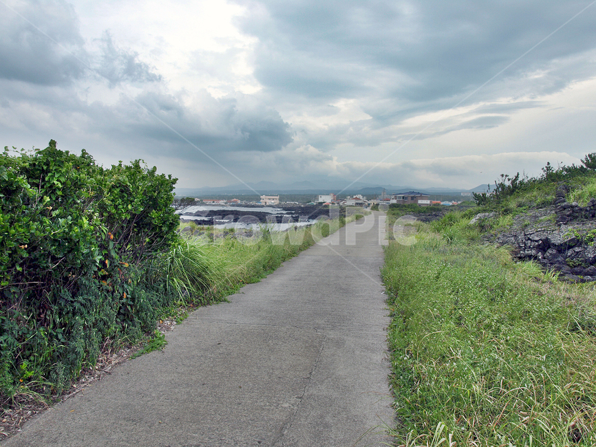 제주,올레14코스,올레길,도로,금능,자연,풍경,nature,landscape,road,gravel,자갈,dirt road,흙길,asphalt,아스팔트