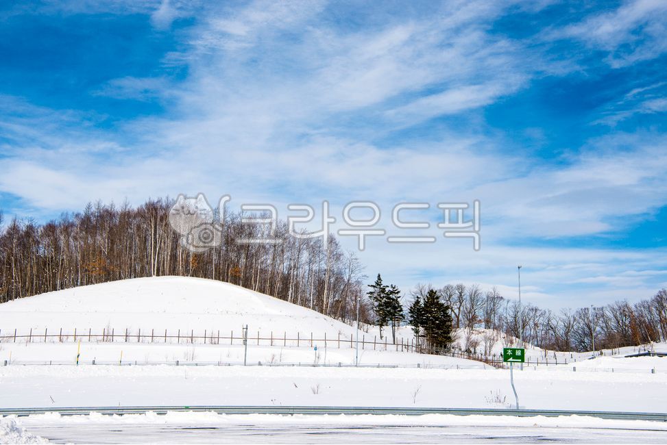 자연,풍경,경치,겨울,설경,눈,일본,북해도,홋가이도,언덕,언덕배기,식물,나무,하늘,먹구름,뭉게구름,눈보라,옥외