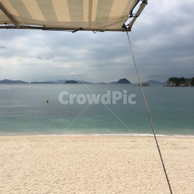 바다,천막,모래사장,햇빛,물,해변,바다,beach,sea