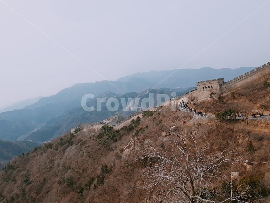 nature,경사,자연,만리장성,중국,팔달령