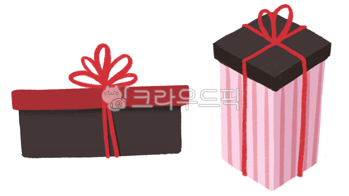 선물상자,일러스트,선물,크리스마스,생일,손그림,귀여운