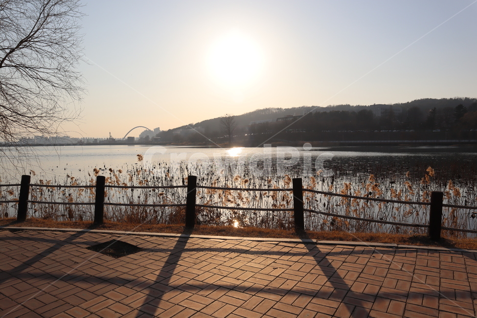 호수,공원,노을,lake,park