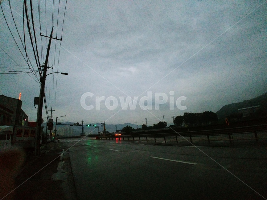 풍경,새벽,비온뒤풍경,road,도로