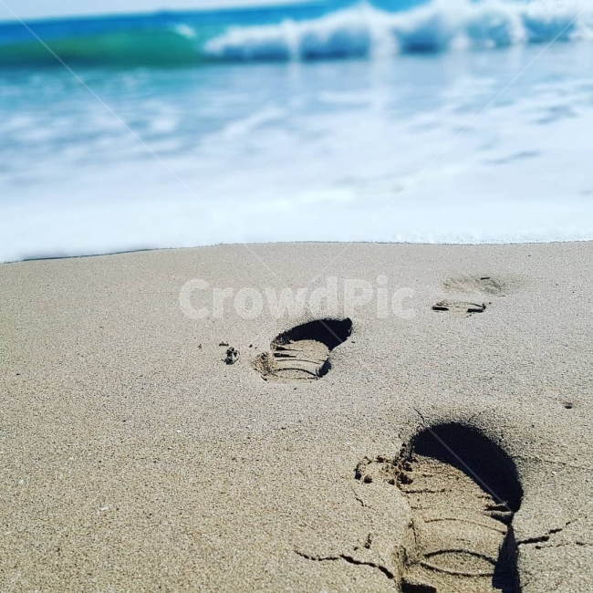 바다,풍경,발자국,모래사장,여행,파도,계절,바람,beach,연출,해변,바다,beach,sea,감성,sensible,feeling