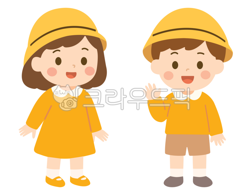 Kindergarten children,children,children's characters,children's illustrations,Children's Day,hello children,welcome children,yellow uniforms,girls,boys,toddlers,cute children,kids,kindergarten students,children's drawings,ch