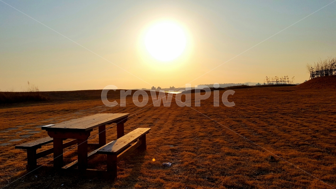 석양,일몰,bench,evening,저녁,휴식,의자,풀밭,해,sun,행담도