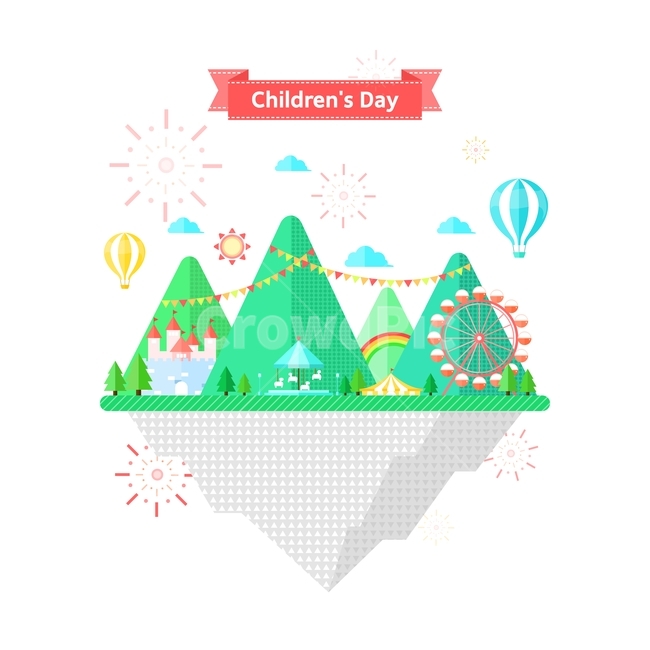 어린이날,놀이동산,관람차,무지개,회전목마,성,궁전,기구,열기구,불꽃,이벤트,기념일,플랫디자인,어린이,어린아이,child,children,kid,기념일,축하,anniversary,congratulation,celebrate,celebration,놀이공원,놀이동산,놀이터,amusement park,playground,그래픽,일러스트레이션,graphic,illustration