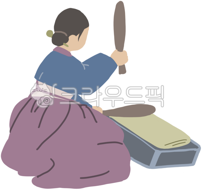 Hanbok,traditional clothing,laundromat,laundry laundromat,laundry laundromat,Joseon Dynasty,woman doing laundry,hairpin,working,Korean tradition,back view of wearing hanbok,traditional clothing,historical drama
