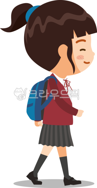 smiling,education,student,happy,go,bag,classmate,girl,cute,uniform,Drop off from school,school,children,happiness,going to school,friend,vector,illustration,female student,walk,group
