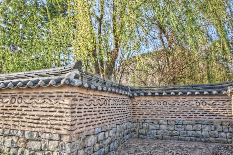 버드나무,풍경,기와,담장,나무,자연,한국전통,한국문화,korean traditional,korean culture,건축물,건물외관,exterior,building,structure,architecture,construction