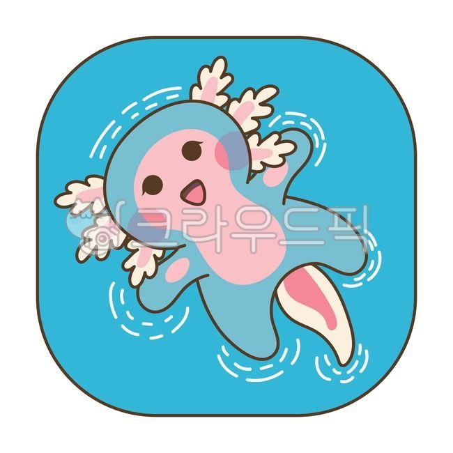 아홀로틀,우파루파,핑크,동물,캐릭터,일러스트,클립아트,디자인,그래픽,귀여운,다꾸,스티커,여름,벡터,도롱뇽,물,위에,떠있는,바다,바닷가,수영,잠영,잠수,배영