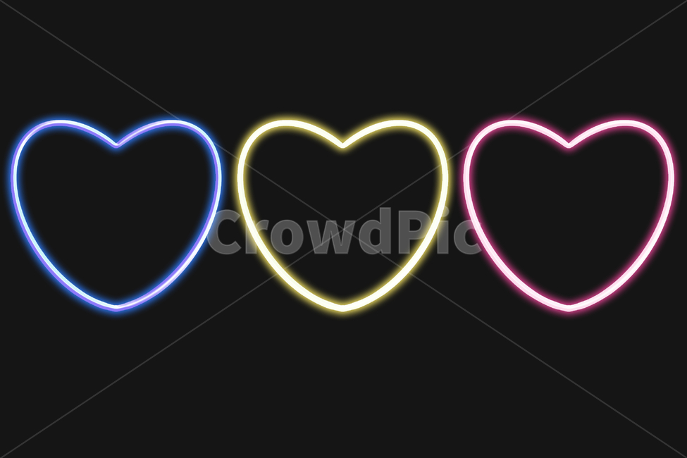 로고,logo,네온,네온사인,하트,효과,조명,그래픽,일러스트레이션,graphic,illustration
