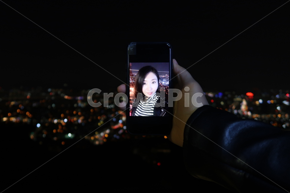 남산,야경,서울야경,셀프카메라,밤