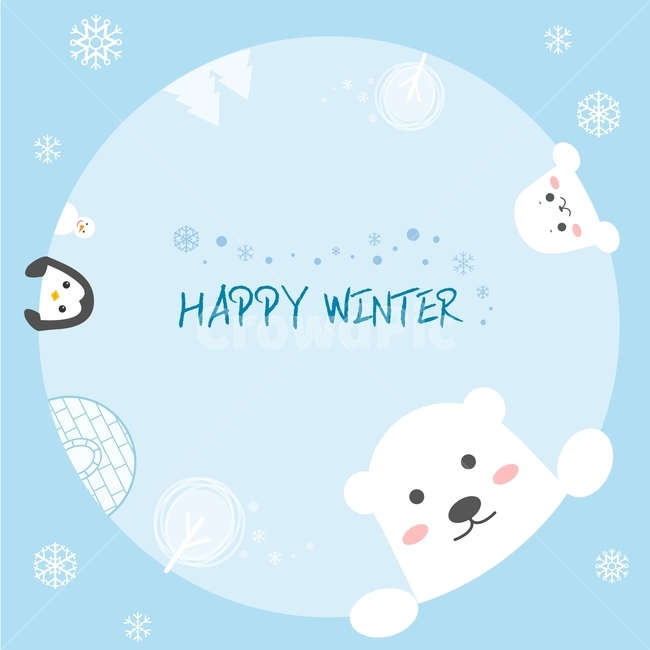 북극곰,펭귄,물개,이글루,눈,눈결정,겨울,플랫디자인,일러스트,겨울,계절,winter,season,그래픽,일러스트레이션,graphic,illustration