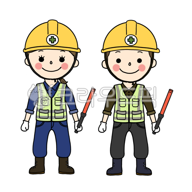 couple,siblings,Safety first,work gloves,safety indicator,safety,helmet,friend,construction,Occupation illustration,construction clothes,manpower,worker,Under construction,safety rod,pointer,Gyeonggwangbong,work,vest,construction worker,clothes,constructi