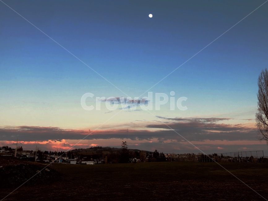 하늘,언덕,노을,달,자연,옥외,바깥,sky,hill,sunset,moon,nature,outdoors