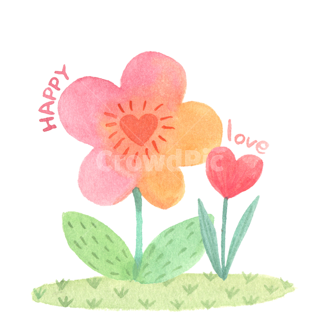 꽃,식물,flower,휴식,풀,행복,자연,튤립,사랑,여름,봄,plant,blossom,수작업,수채화,일러스트,삽화,아이콘,그래픽,일러스트레이션,graphic,illustration