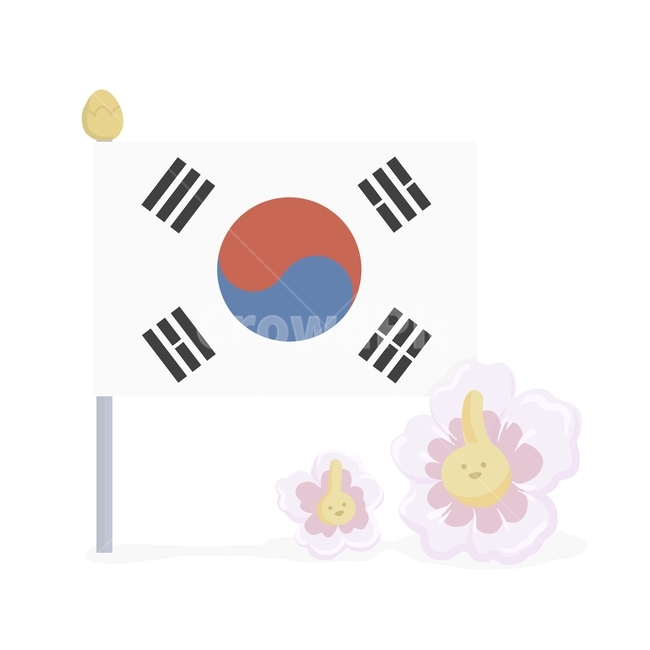 대한민국,독립,만세,31,31절,삼일절,태극기,국기,무궁화,꽃,캐릭터,귀여운,일러스트,식물,plant,flower,blossom
