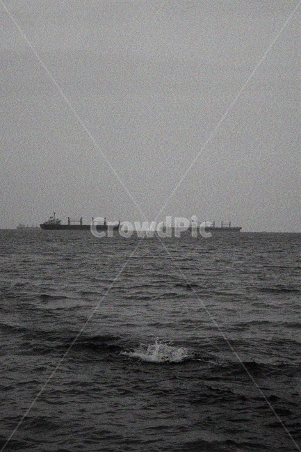 괴물,바다,거품,물보라,출현,보글보글,배,흑백,monster,sea