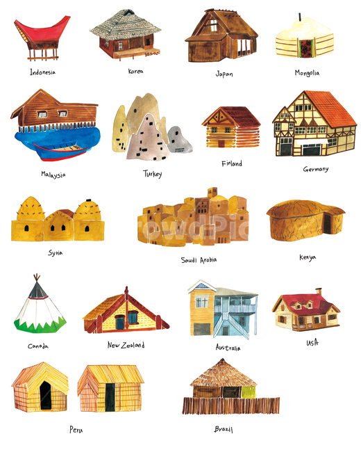 watercolor,손그림,물감그림,그림,handdrawing,housing,주택,building,건물,house,집,게르,전통가옥,traditionalhouse