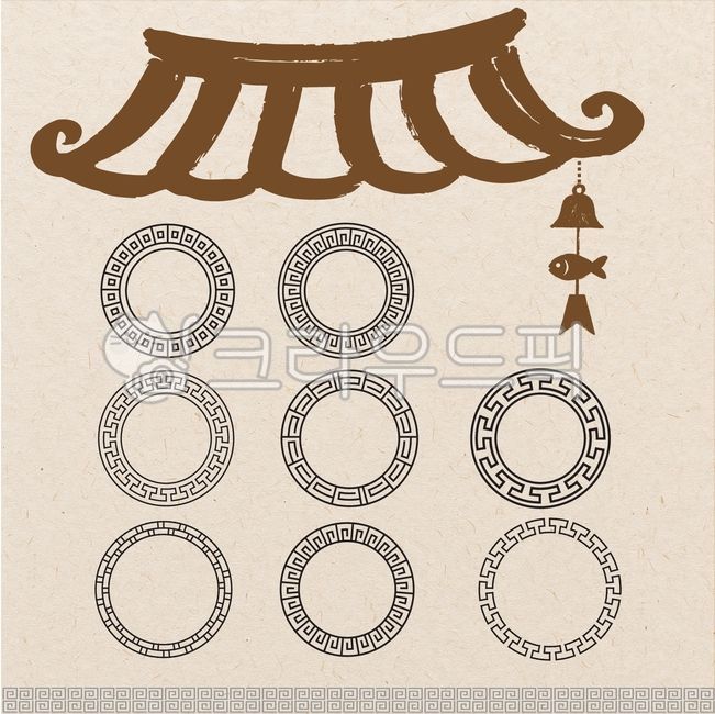 Gas roof,gas,traditional pattern,authentic pattern,circular pattern,traditional pattern,traditional source,classic,holiday,Lunar New Year,old pattern,Chuseok design source