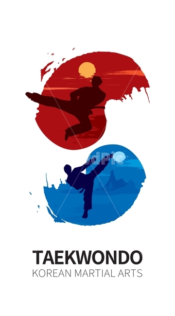 태권도,마샬아츠,무술,태극,발차기,사람,실루엣,인물,그림자,싸움,도복,남자,일러스트,벡터,스포츠,로고,현수박,배너,디자인,그래픽,일러스트레이션,graphic,illustration