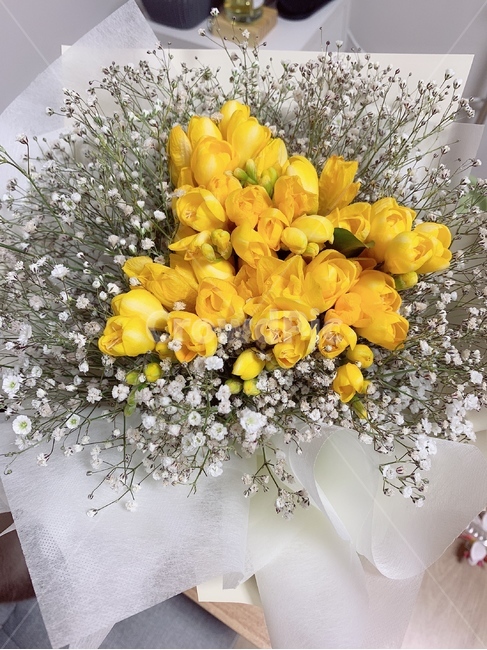꽃,flower,꽃부케,꽃다발,프리지아,노란색꽃,bouquet,Yellow