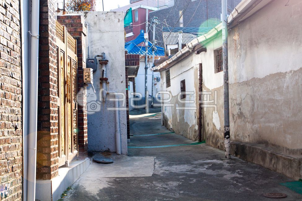 길거리, 거리, 주택, 낡음, 오래된, 사진,이미지,일러스트,캘리그라피 - 아푸아아작가