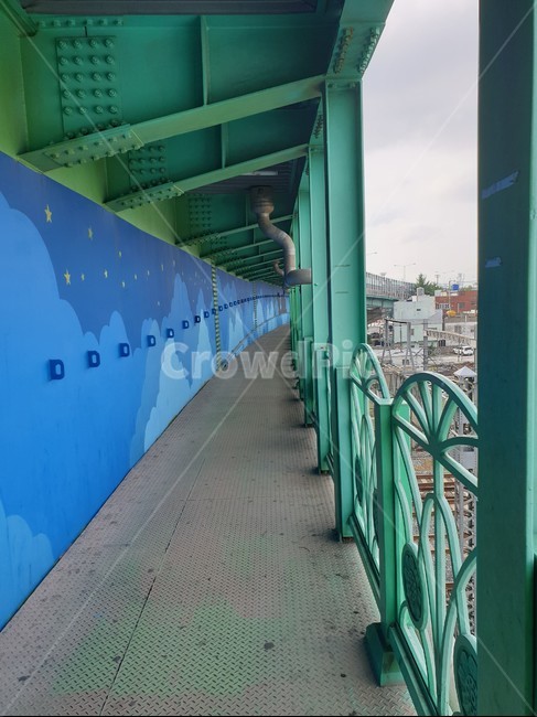 육교,길,난간,색감,bridge