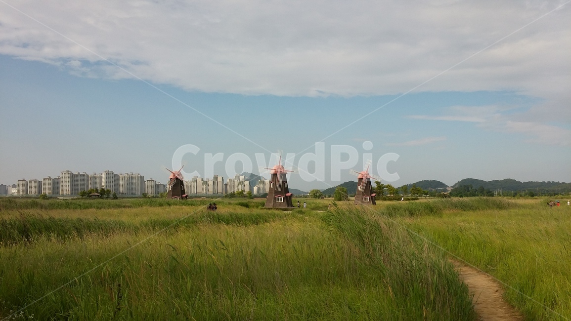풍차,하늘,공원,생태공원,소래습지