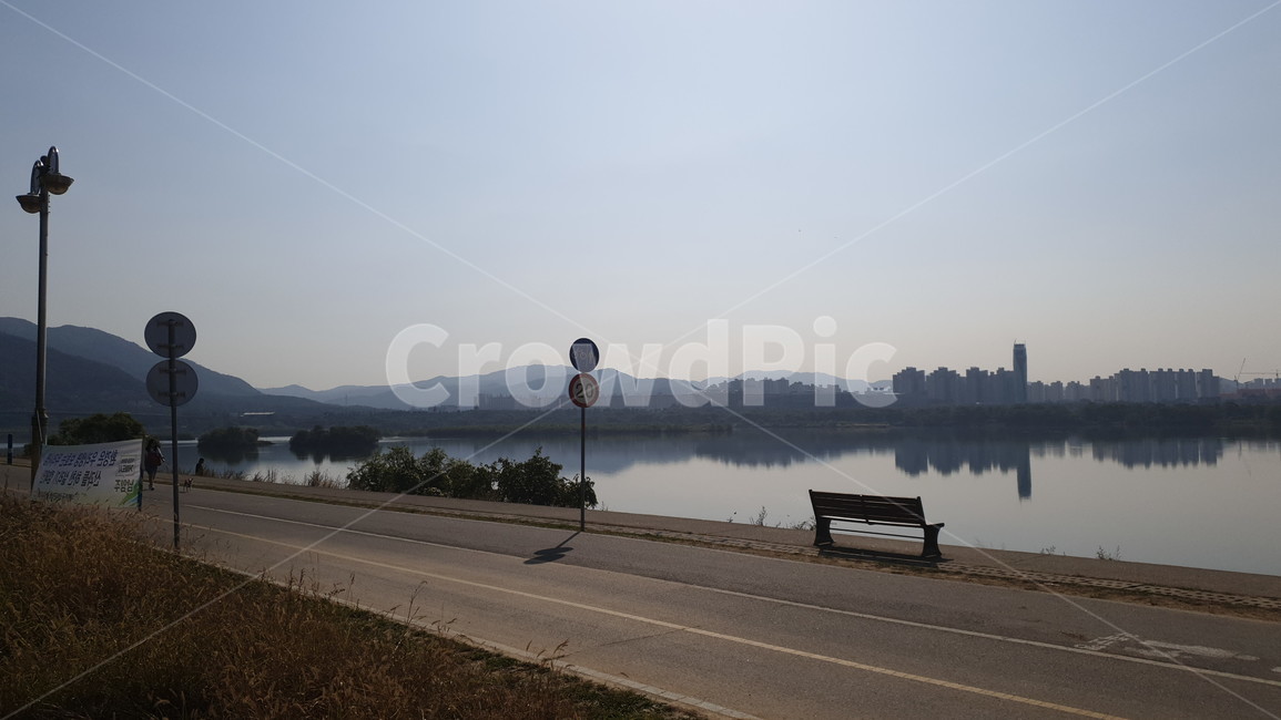 도로,벤치,bench,road,한강,산책로