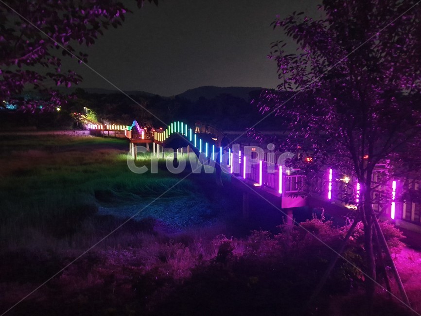 야경,조명,다리,풍경,bridge,산책길